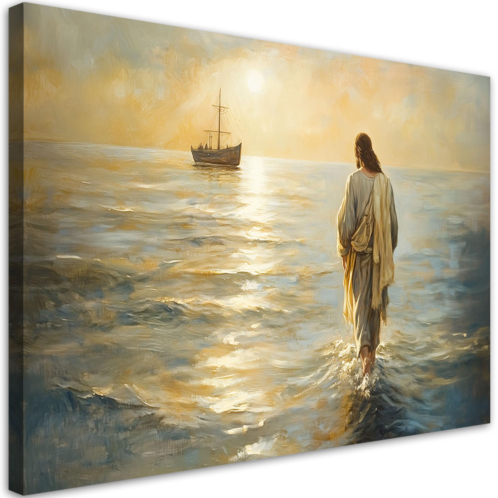 LEINWANDBILD Künstlerische und religiöse Werke 90x60cm - Beige, Textil (90/60cm) - Feeby