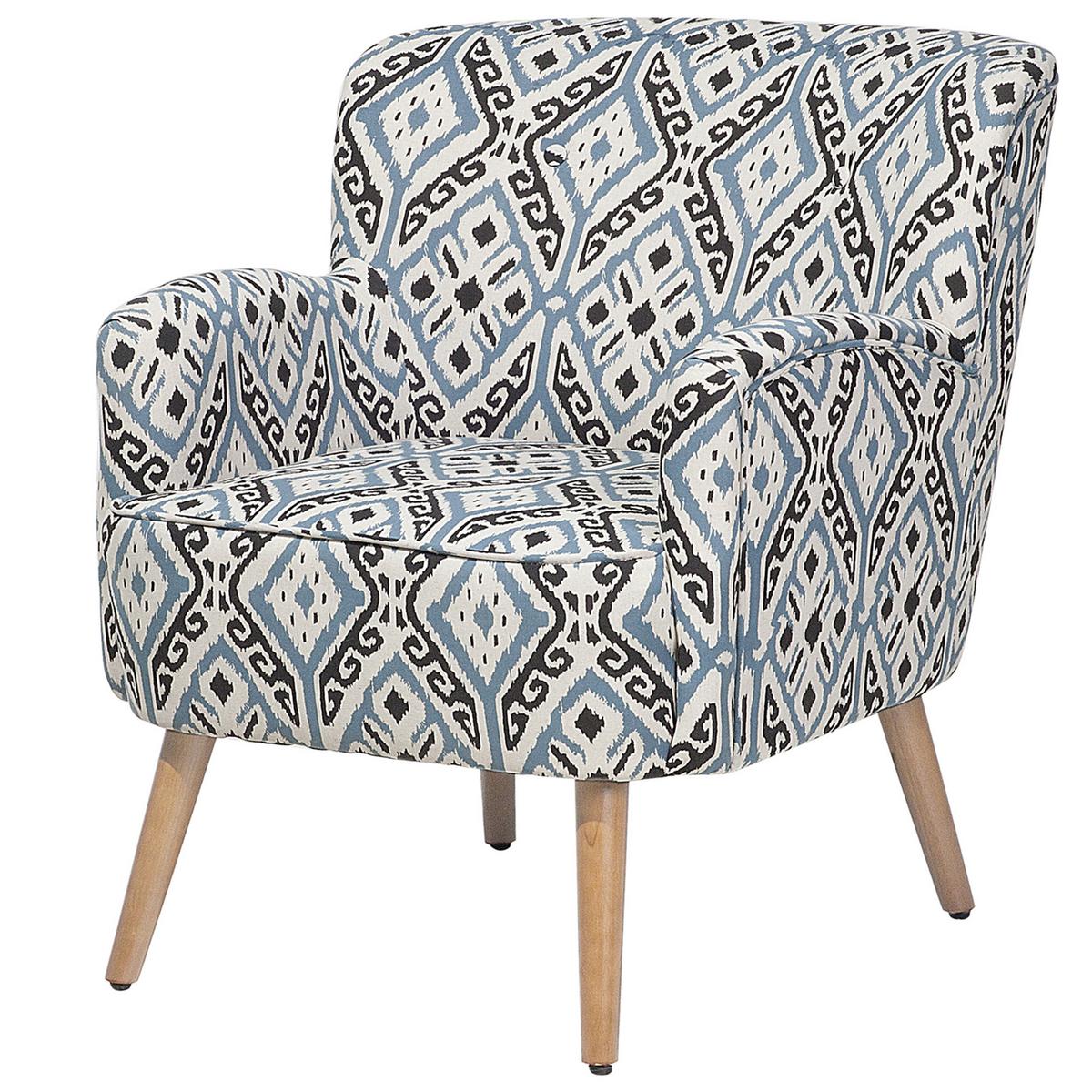SESSEL Polsterbezug Bunt Tumba - Multicolor, Holz/Textil (74/85/66cm) - Beliani