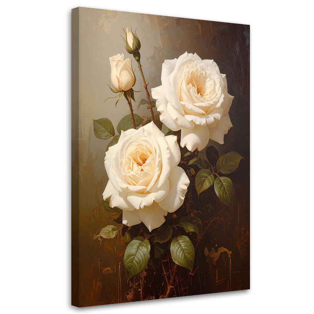 LEINWANDBILD Blumen 30x45cm - Braun, Textil (30/45cm) - Feeby