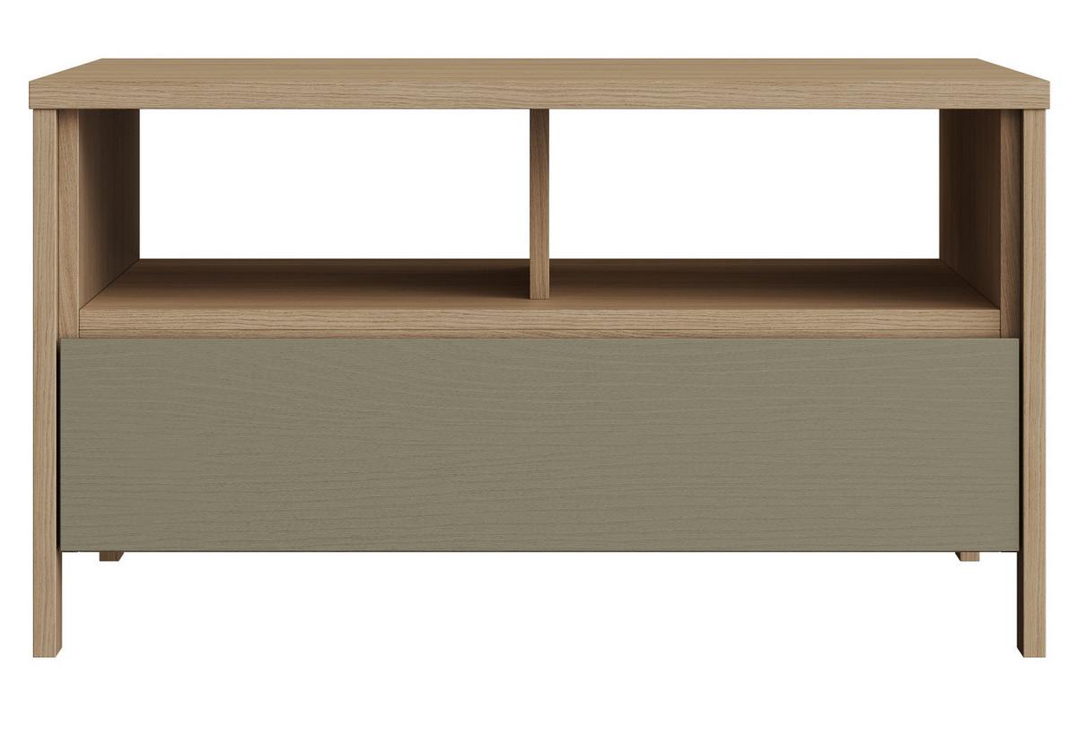 COUCHTISCH Salbei, Eiche, Beistelltisch skandinavisch 80 x 60 cm, Soft-Close - Salbeigrün/Eichefarben, Holzwerkstoff/Metall (46/60/80cm) - Furn.Design
