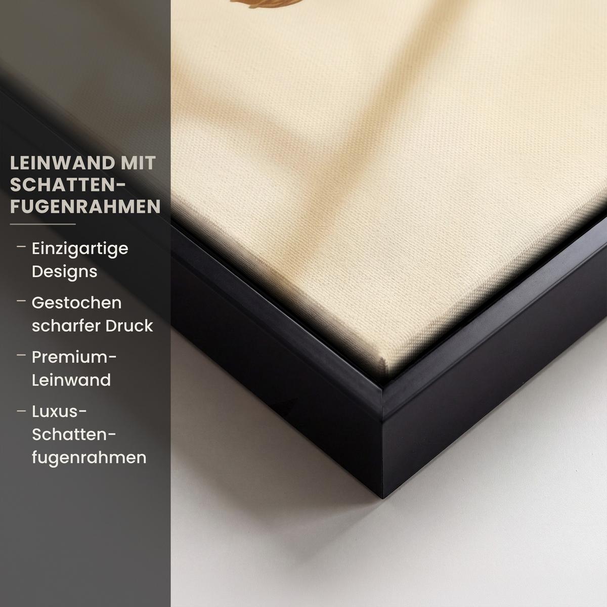 LEINWAND Bilder mit Rahmen - Beige - Osterkuchen - Eier - 30x40 - Beige, Textil (30/40cm) - MuchoWow