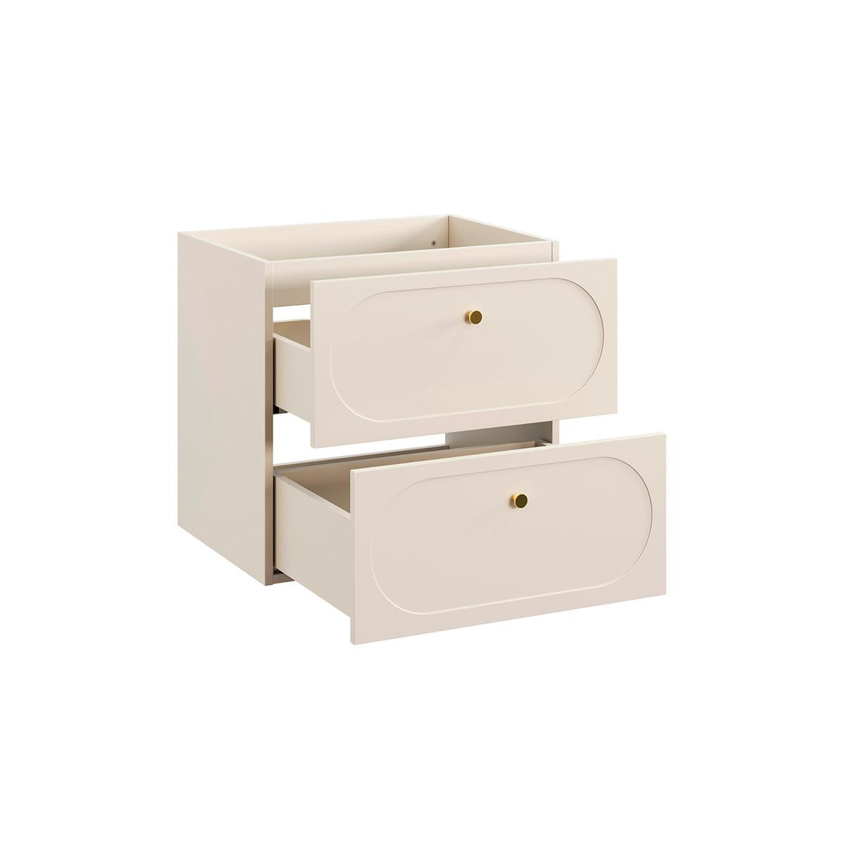 DOPPELWASCHTISCH 120.4cm Sanae Sandbeige - Beige, Holzwerkstoff (120.4/57/46cm) - Petits-meubles