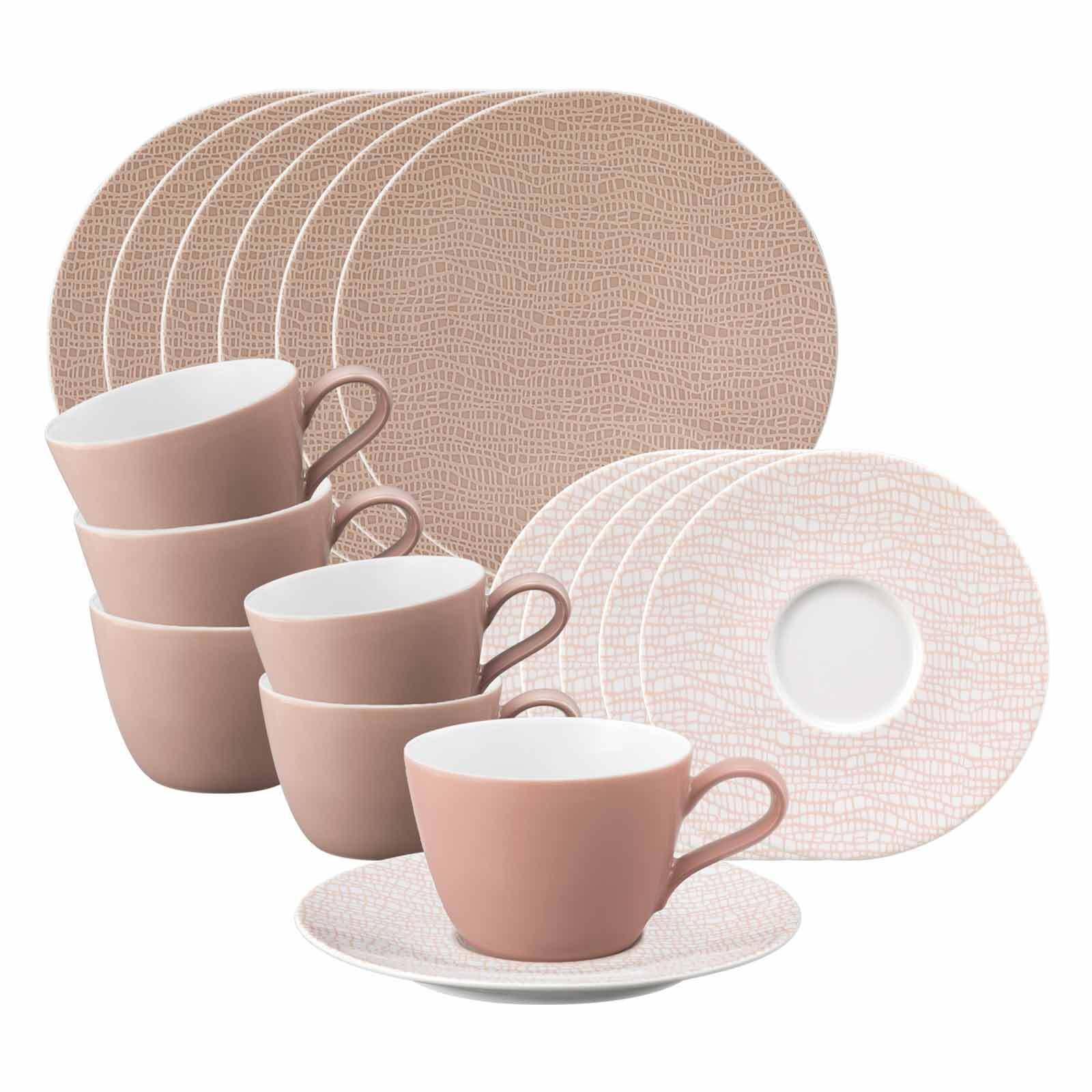 KAFFEESERVICE Life Fashion Posh Rose 18-tlg. - Rosa, Keramik (2/2/2cm) - Seltmann Weiden