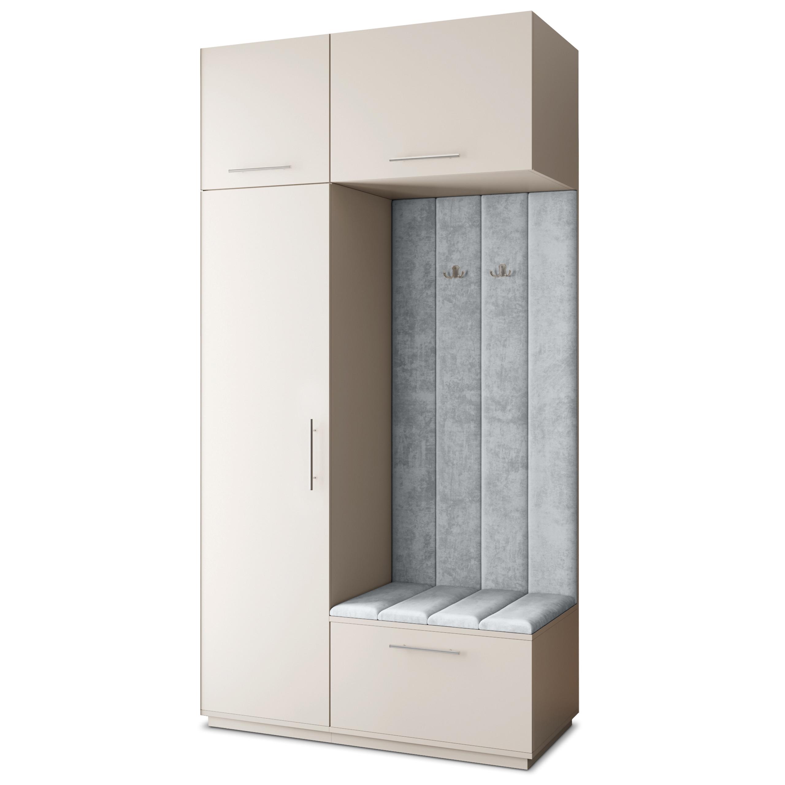 GARDEROBENSCHRANK REMA 120/240/60 cm Modern Kaschmir - Kaschmir/Hellgrau, Holzwerkstoff (120/240/60cm) - MASSENO