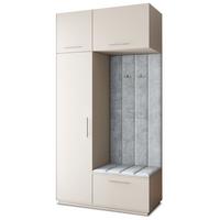 GARDEROBENSCHRANK REMA 120/240/60 cm Modern Kaschmir - Kaschmir/Hellgrau, Holzwerkstoff (120/240/60cm) - MASSENO