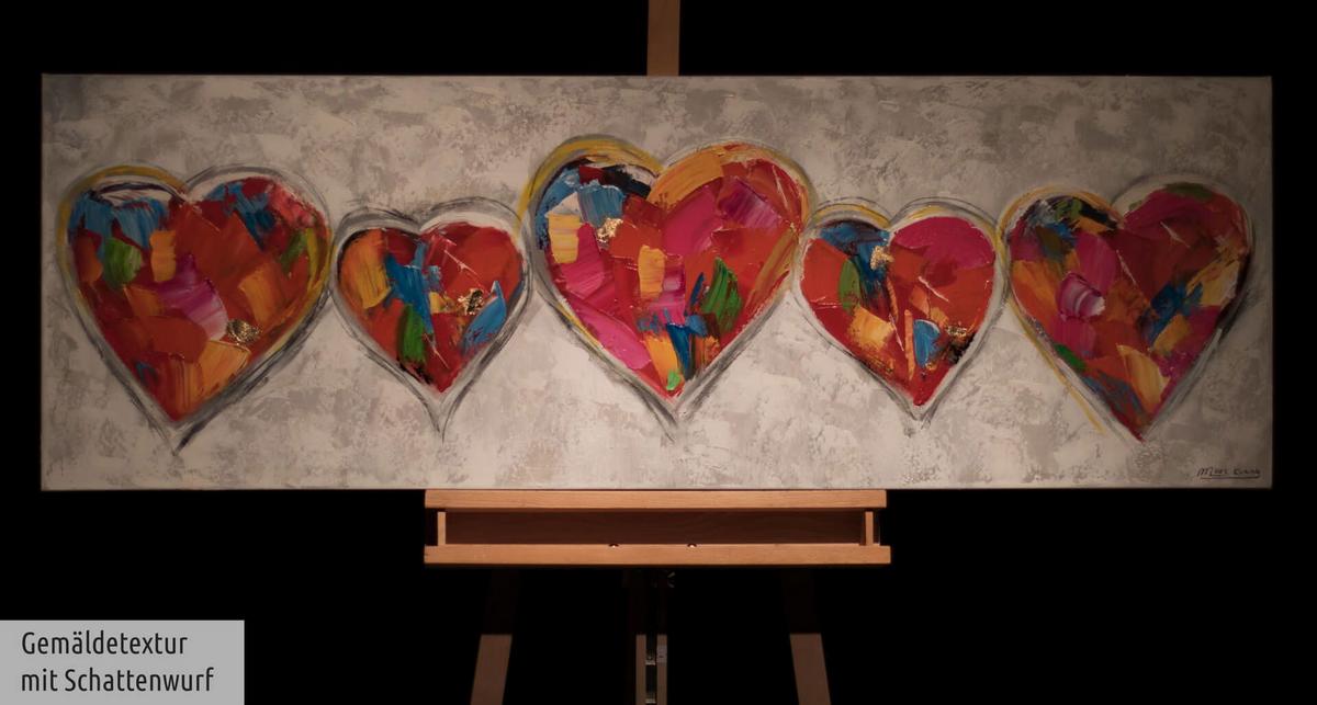 ACRYLBILD HANDGEMALT 150/50 cm - Multicolor/Grau, Holz/Textil (150/50cm) - KUNSTLOFT