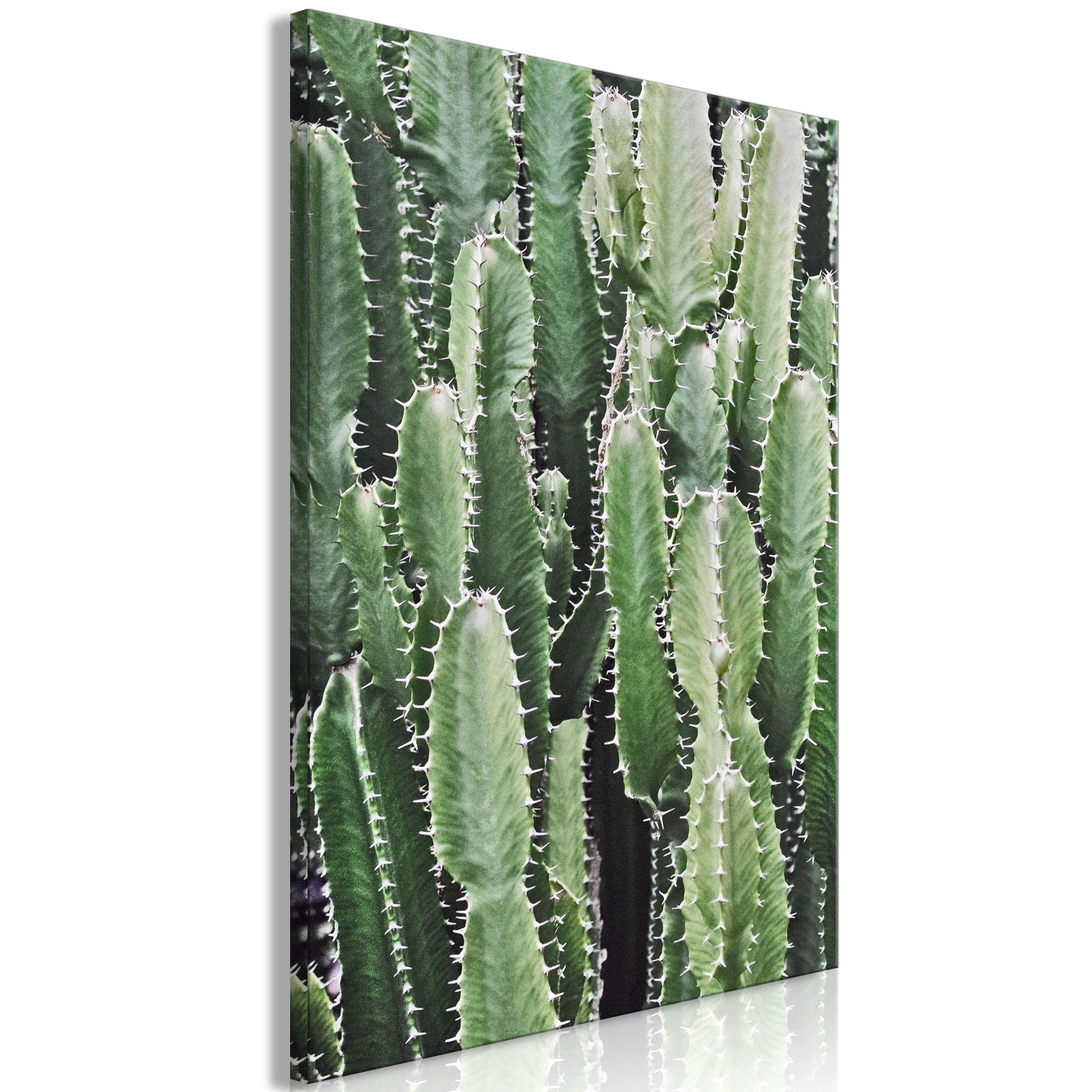 KUNSTDRUCK Grün 40/60 cm - Schwarz/Grün, Textil (40/60cm) - KUNSTLOFT