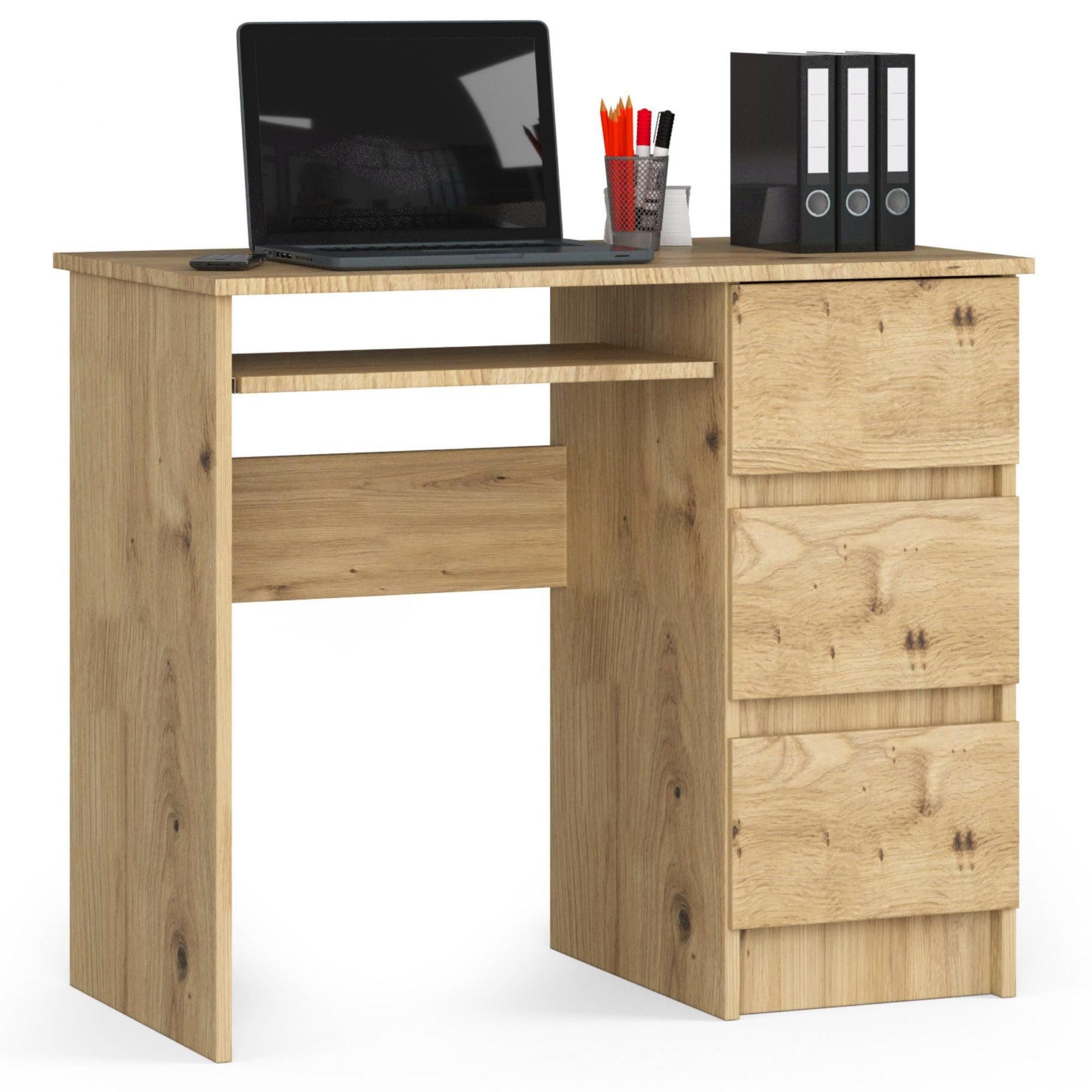 SCHREIBTISCH Eiche Artisan 77/90/50 - Eiche Artisan, Holzwerkstoff (124/52/77cm) - RAUMHIRSCH FURNITURE