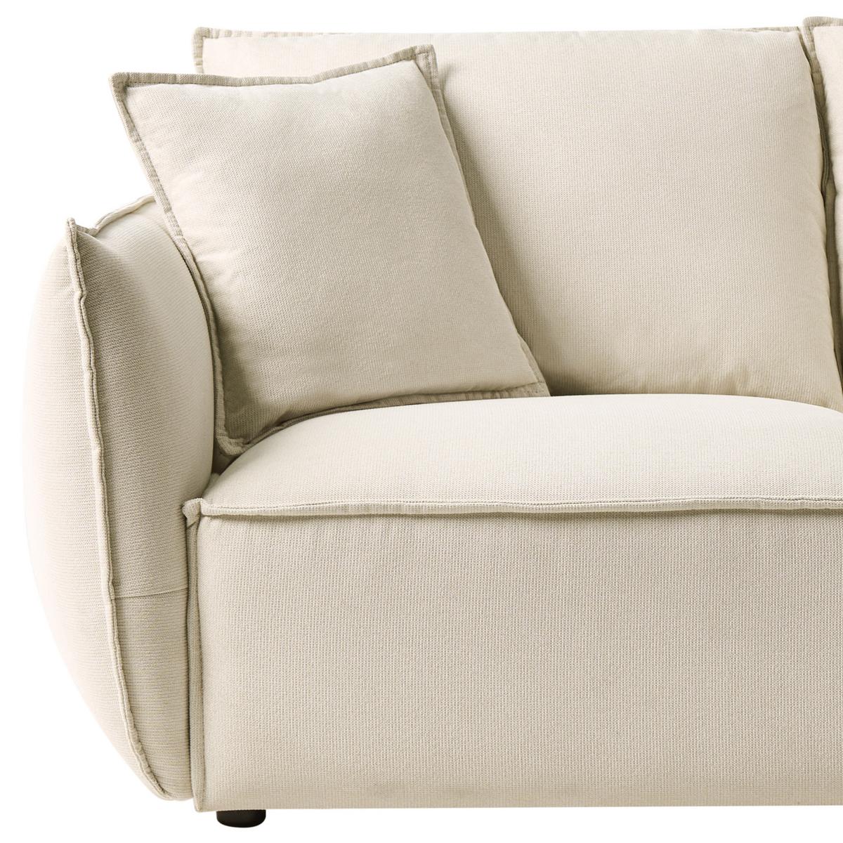 3-SITZER-SOFA Stoff Hellbeige Kunes - Beige, Textil (190/82/92cm) - Beliani