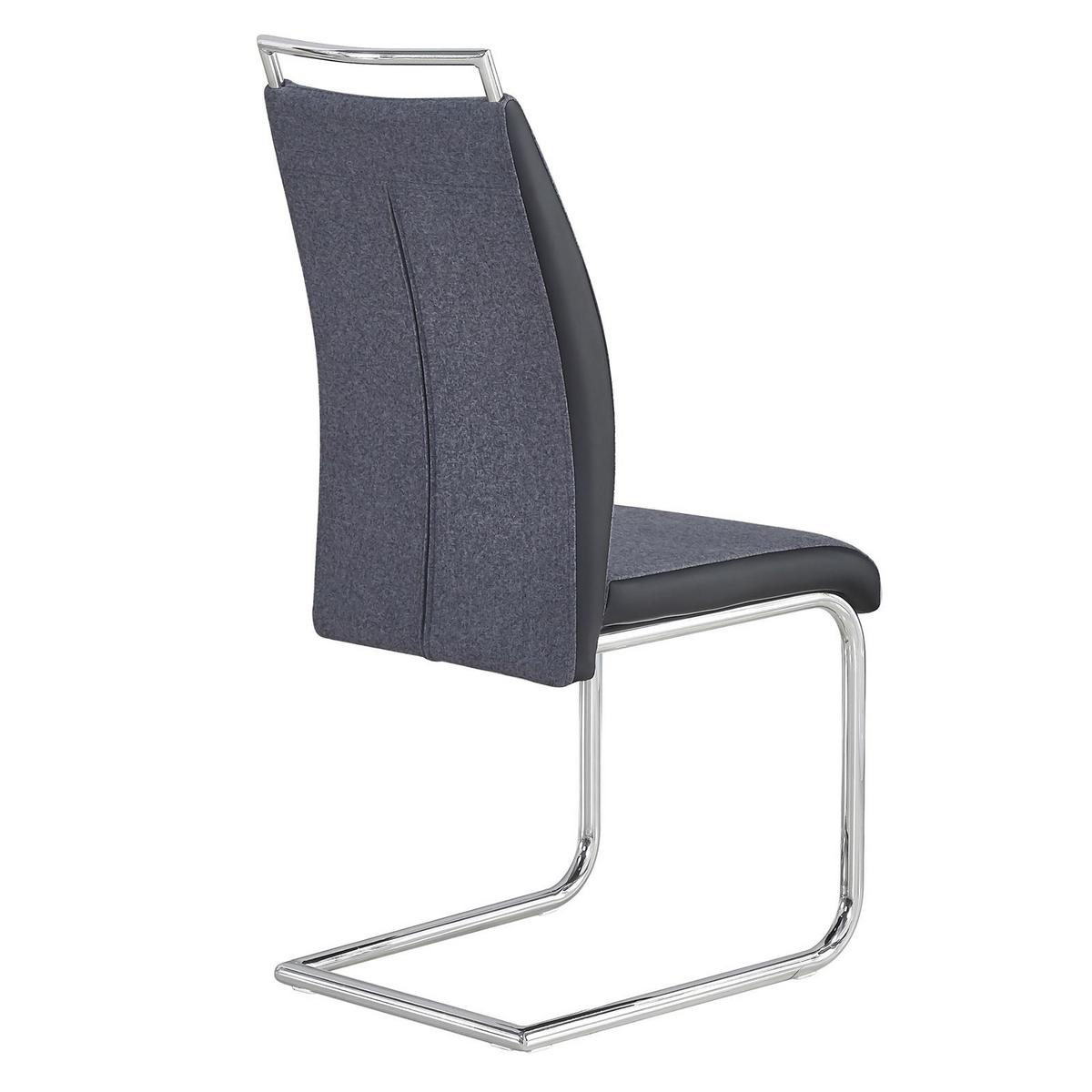ESSZIMMERSTUHL ERZA 4er-Set dunkelgrau - Dunkelgrau, Textil (42/101/58cm) - CARO-Möbel