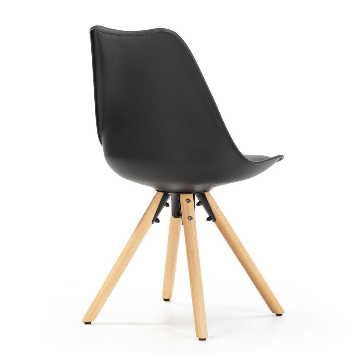 STUHL 2er-Set Jeff Schwarz - Schwarz, Holz/Kunststoff (49/84/54cm) - VS Venta-stock