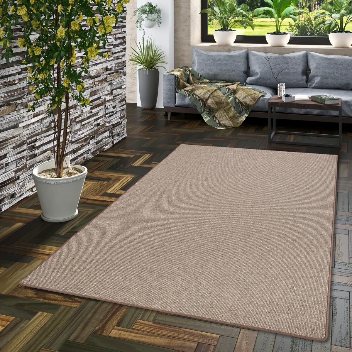 NATUR SISAL-OPTIK TEPPICH TAFF - Braun, Textil (160/160cm) - Snapstyle