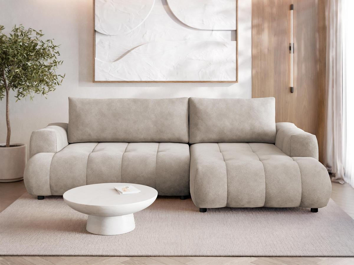 ECKSOFA Haiti, Seite: Rechts 2R+LC - Schwarz/Mokka, Holz/Textil (276/156cm) - MIRJAN24