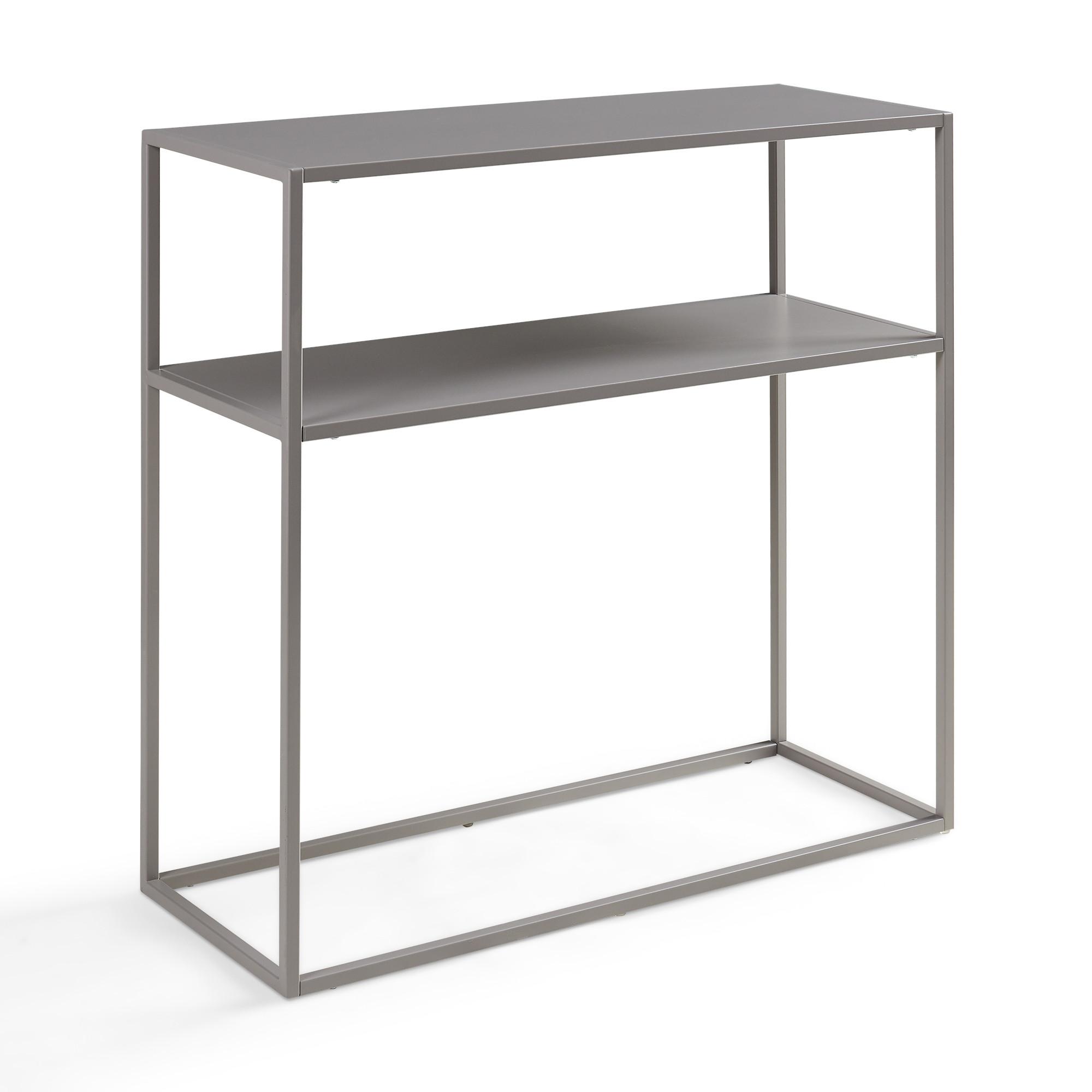 KONSOLENTISCH Kuhmo - Hellgrau, Metall (30/80/80cm) - [en.casa]