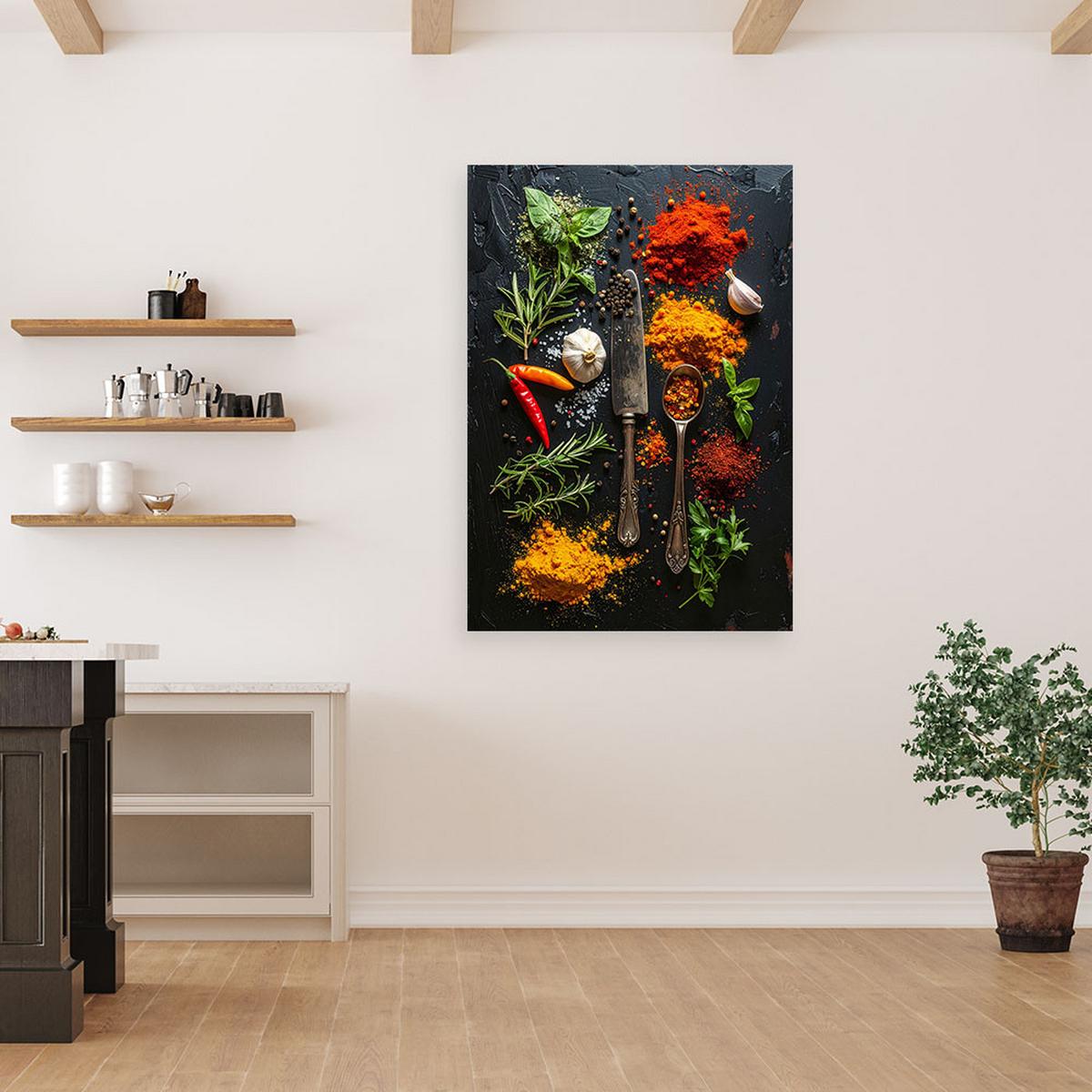 LEINWANDBILD Essen & Trinken 40x60cm - Multicolor, Textil (40/60cm) - Feeby