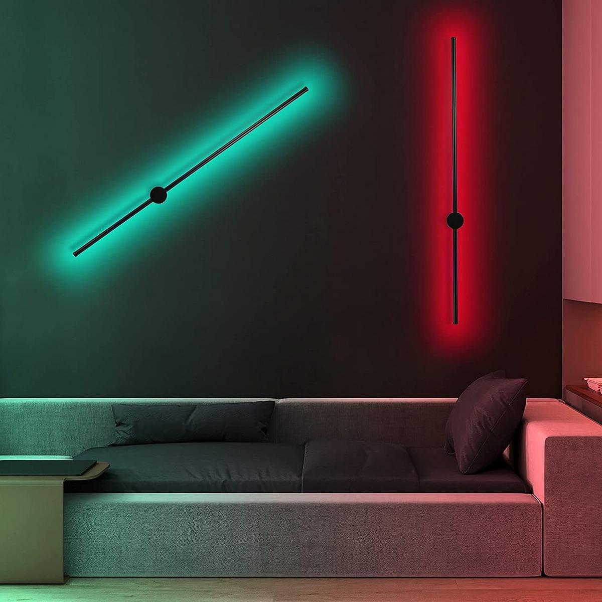 LED WANDLEUCHTE Benjamin - Schwarz, Metall (6/10/100cm) - Nettlife