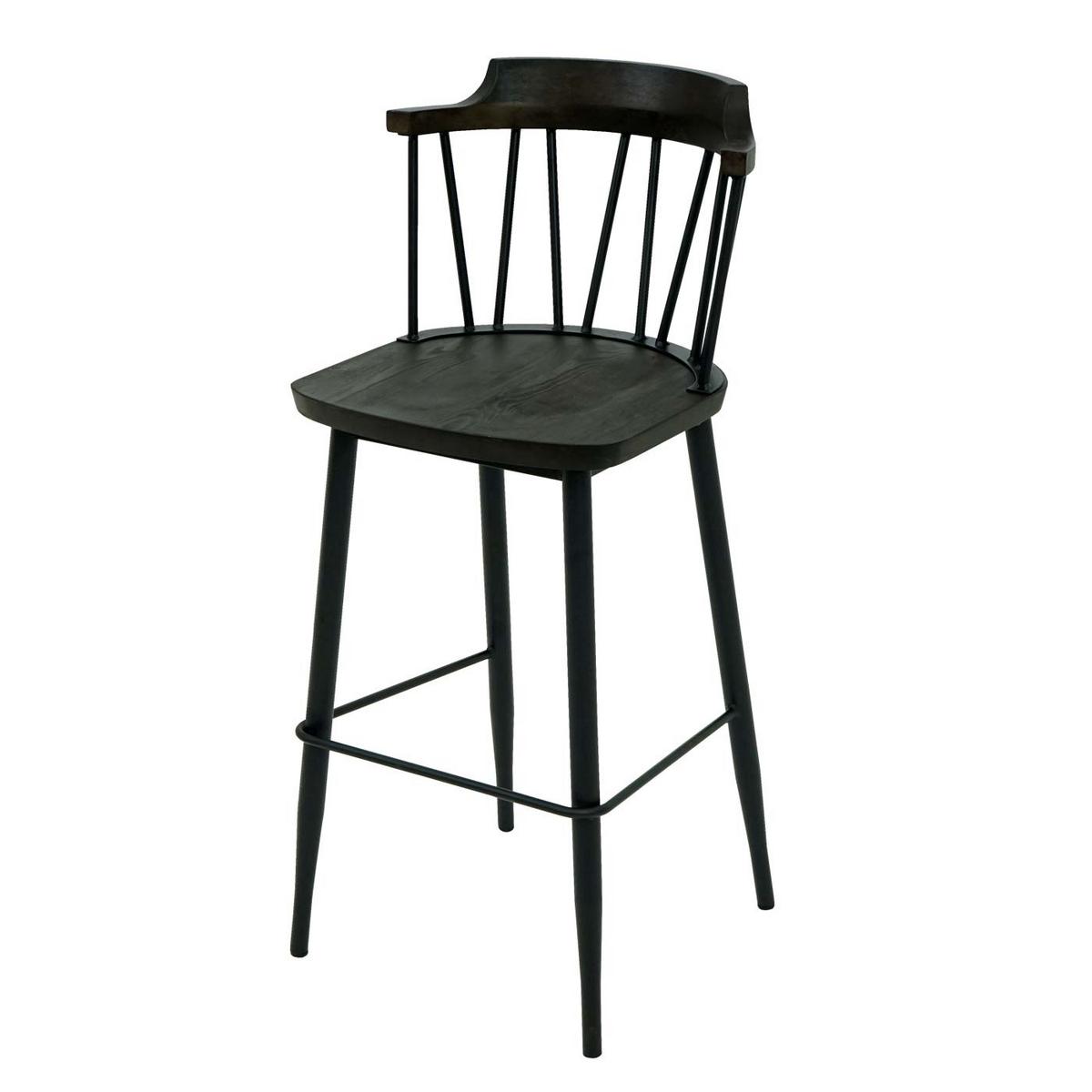 BARHOCKER G69B Schwarz 2er-Set - Schwarz, Holz (43/103/44cm) - MCW