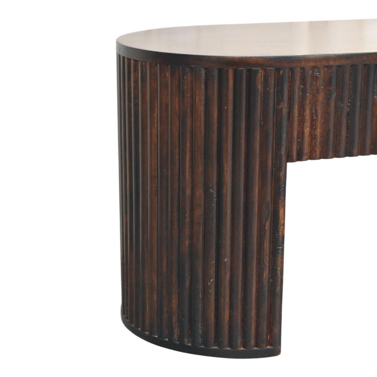 SITZBANK mit edlem Samtbezug in Mokka-Finish, dunkelbraun - Dunkelbraun, Holz (125/45/35cm) - Artisan Furniture