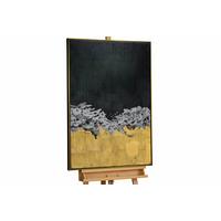 ACRYLBILD HANDGEMALT 77,5/102,5 cm - Goldfarben/Schwarz, Textil (77.5/102.5cm) - KUNSTLOFT