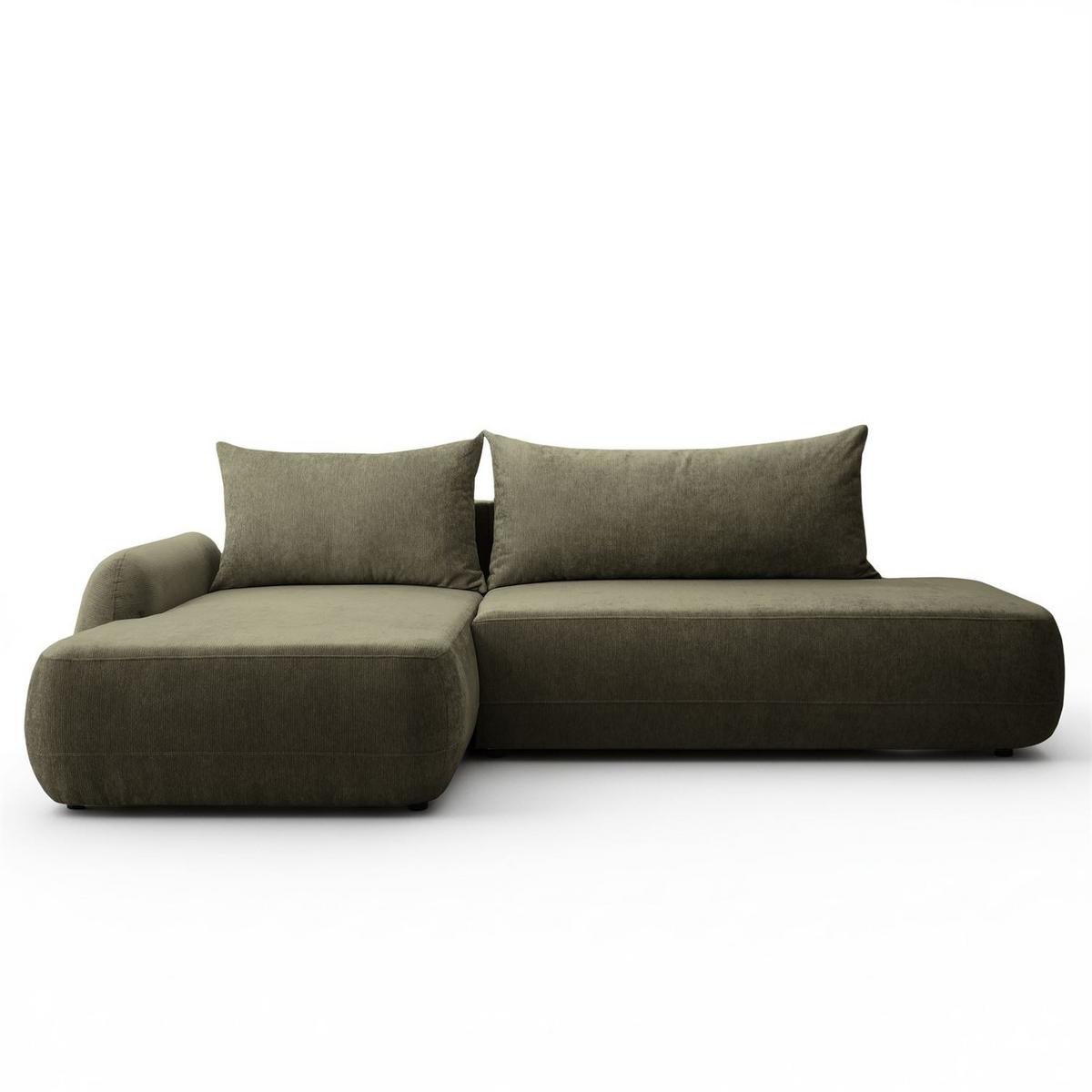 ECKSOFA GOYA mit Schlaffunktion und Bettkasten, Linke, Perfect Harmony 39 - Waldgrün, Textil (184/302cm) - Lookway