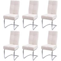 ESSZIMMERSTUHL Cremeweiß 6er-Set - Creme/Weiß, Textil (46/105/60cm) - MCW