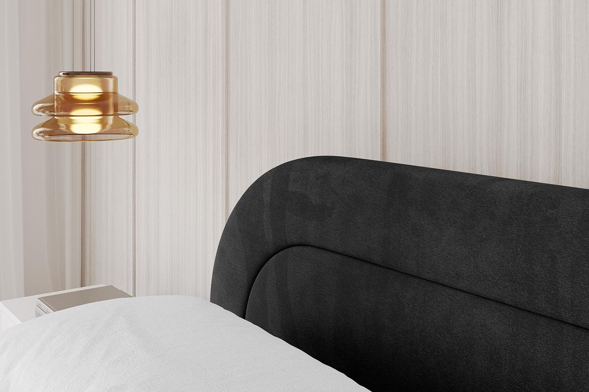 POLSTERBETT mit Bettkasten und Lattenrost, Bett mit Matratze H3/H4 - LERIS-v1 180x200 Schwarz - Schwarz, Holzwerkstoff/Textil (180/200cm) - ALTDECOR