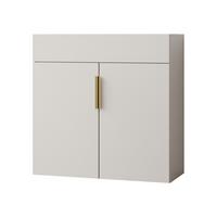 KOMMODE Kerkin 2D1S - Sandfarben/Goldfarben, Holzwerkstoff/Kunststoff (100/100/42cm) - MIRJAN24