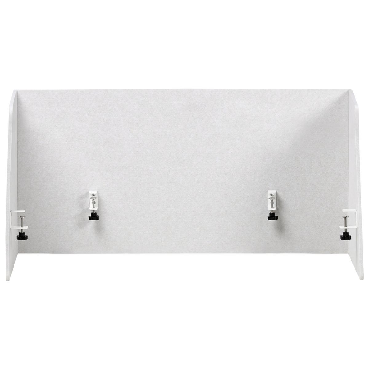 SCHREIBTISCHTRENNWAND Weiß Soloa - Creme, Kunststoff (210/61/1cm) - Beliani