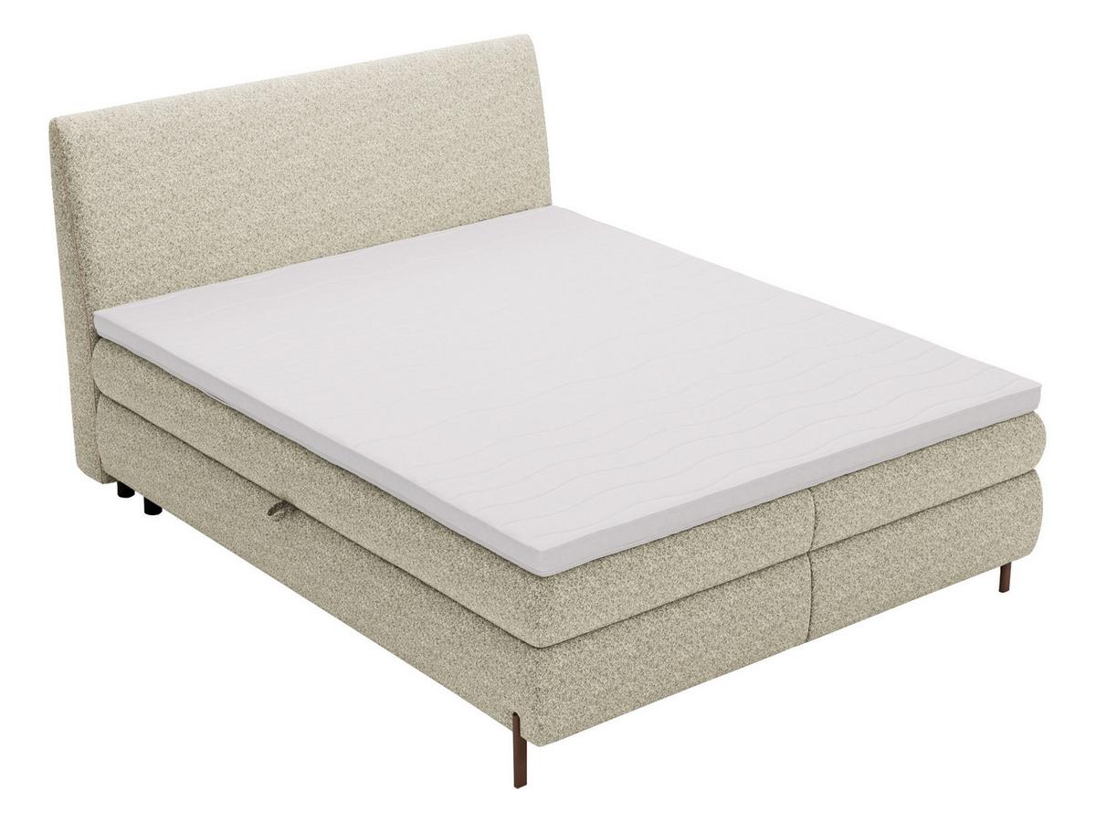 BOXBETT Evia - H3 - Naturfarben/Braun, Holzwerkstoff/Textil (180/200cm) - MIRJAN24