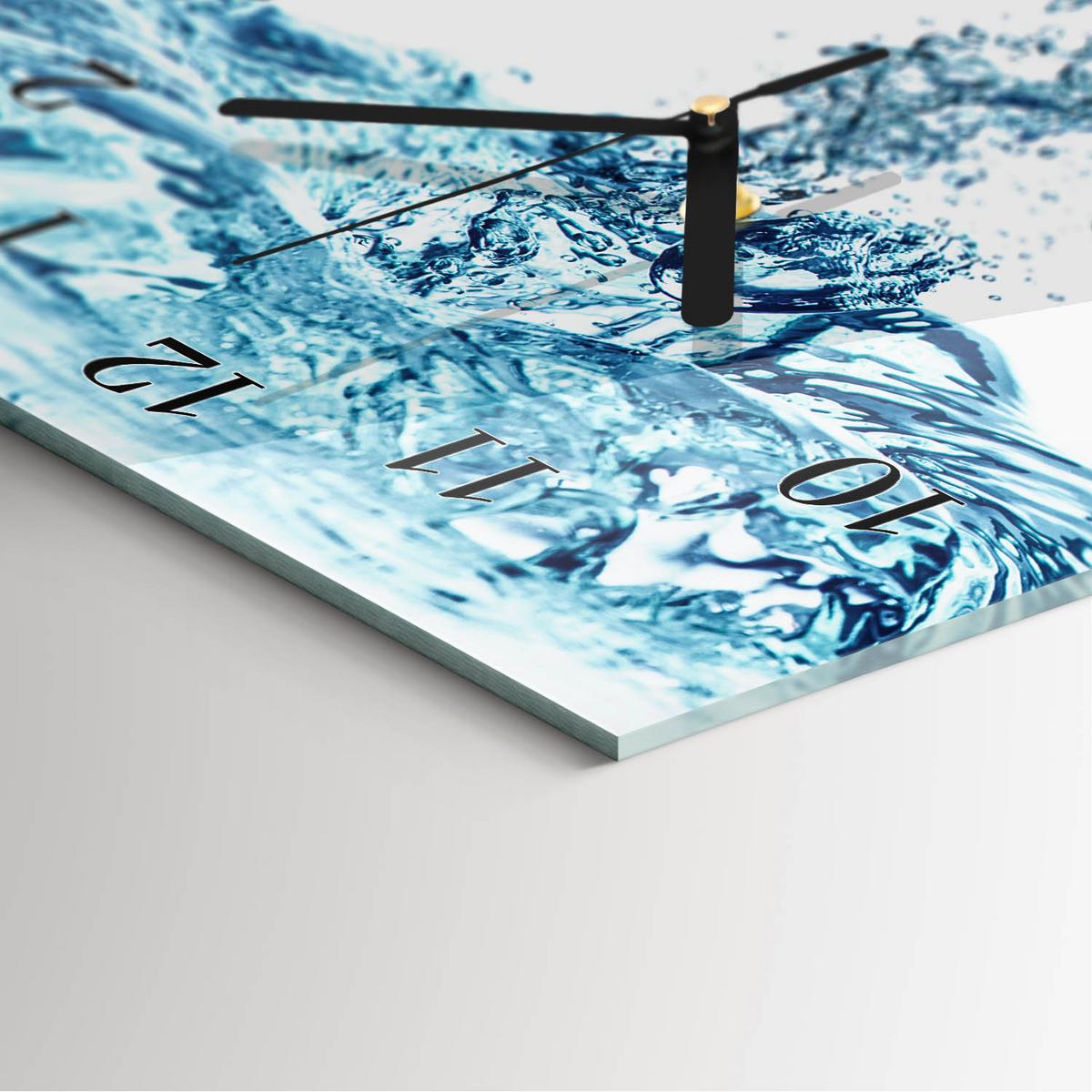 WANDUHR aus Glas 30x60 cm - Apfelwasser - Multicolor, Glas (30/60/0.4cm) - TULUP