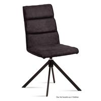 ESSZIMMERSTUHL drehbar (4er-Set) Deedea 47x92x60 Schwarz/Espresso - Dunkelbraun/Schwarz, Kunststoff (60/92/47cm) - 58aufmkessel