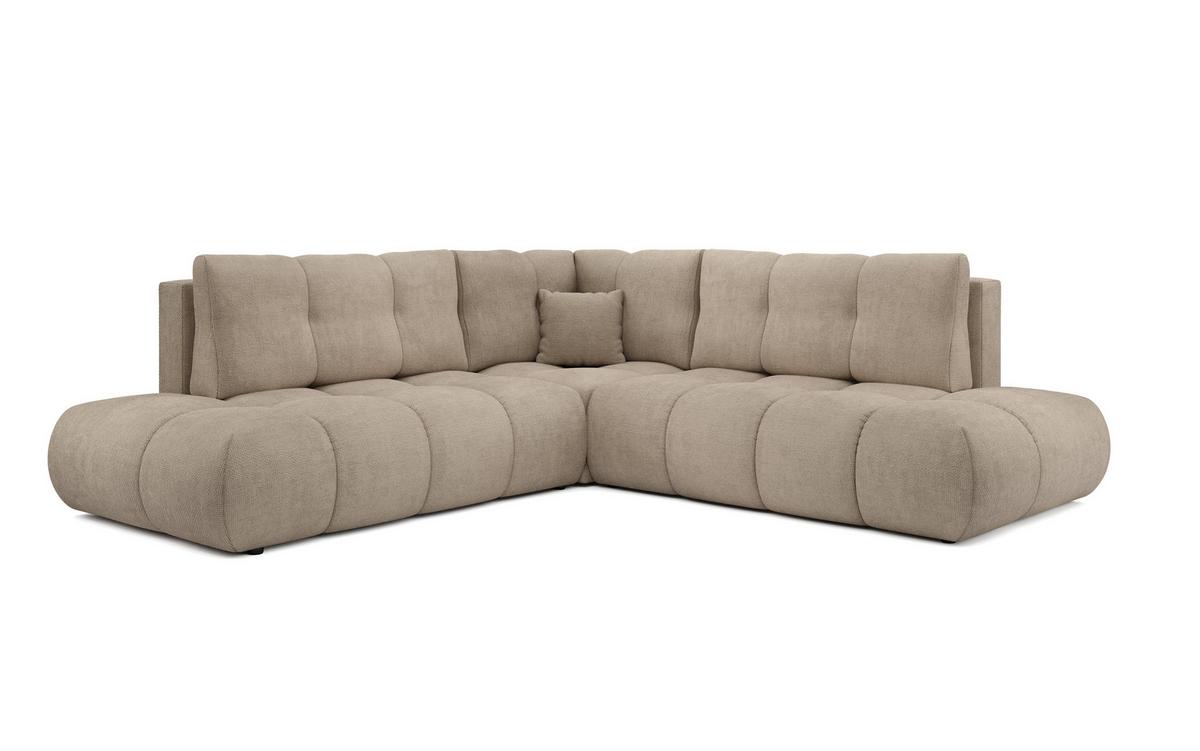 ECKSOFA DUCA II L-S Grau Chenille mit Schlaffunktion - Grau, Holz (266.5/266.5cm) - MASSENO
