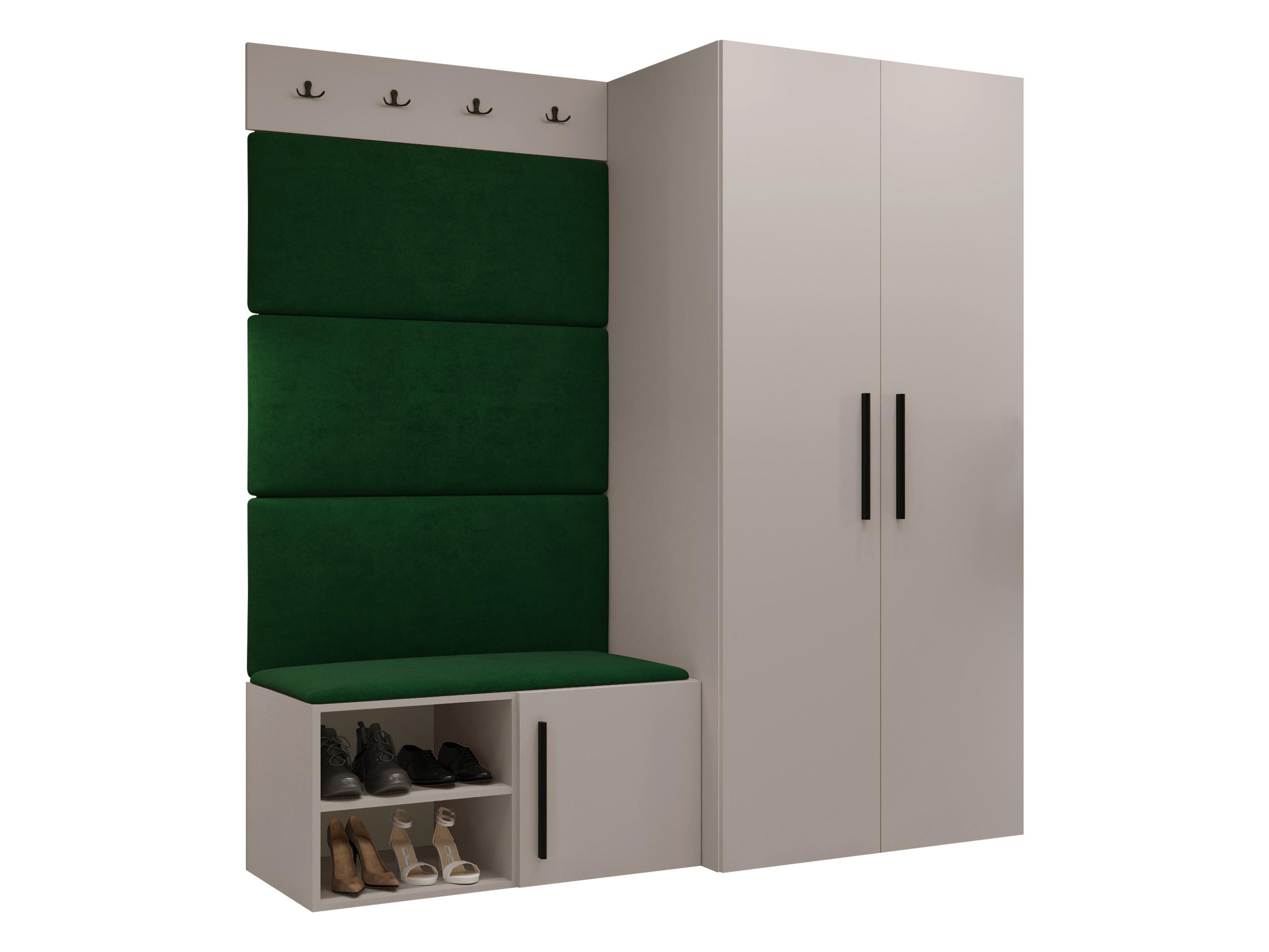 GARDEROBEN-SET Medi I - Kaschmir/Schwarz, Holzwerkstoff/Kunststoff (80/191/50cm) - MIRJAN24