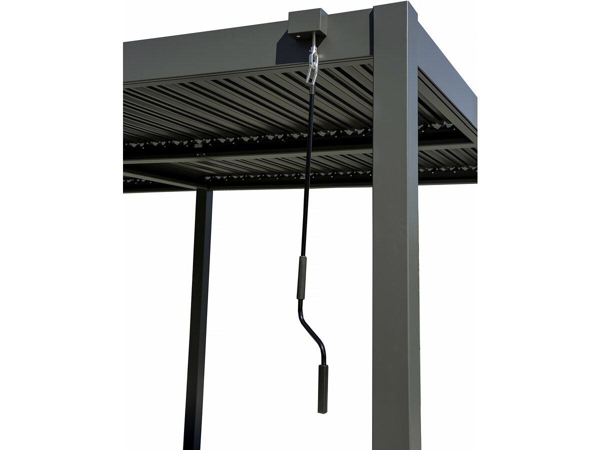 BIOKLIMATISCHE PERGOLA kensington Grau - Grau, Metall (299/220/588cm) - Habitat Garten