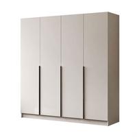 KLEIDERSCHRANK AUREL 4D in KASCHMIR mit schwarzen Griffen - Kaschmir/Schwarz, Holzwerkstoff (200/200/57cm) - Lookway