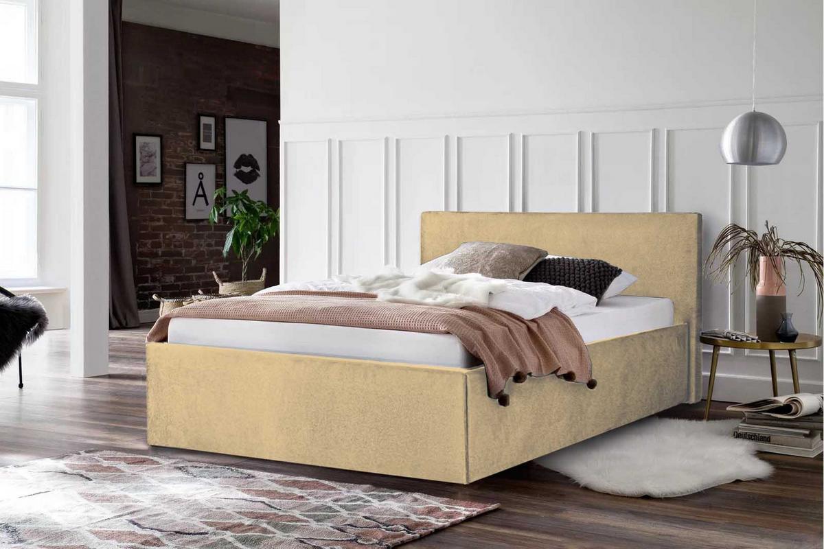 POLSTERBETT bali Toffee 100 x 200 x 40 cm Bettkasten Mit hochwertiger Matratze H2 (bis 100 kg) und Lattenrost - Beige, Holz (100/200cm) - Halmon Schlafkomfort Betten 