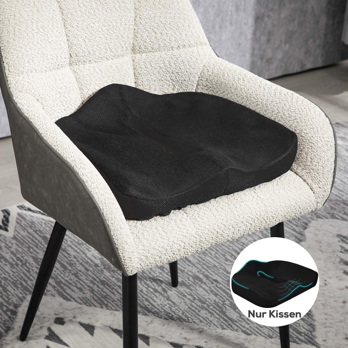 SITZKISSEN - Schwarz, Kunststoff (44/39/13cm) - HOMCOM