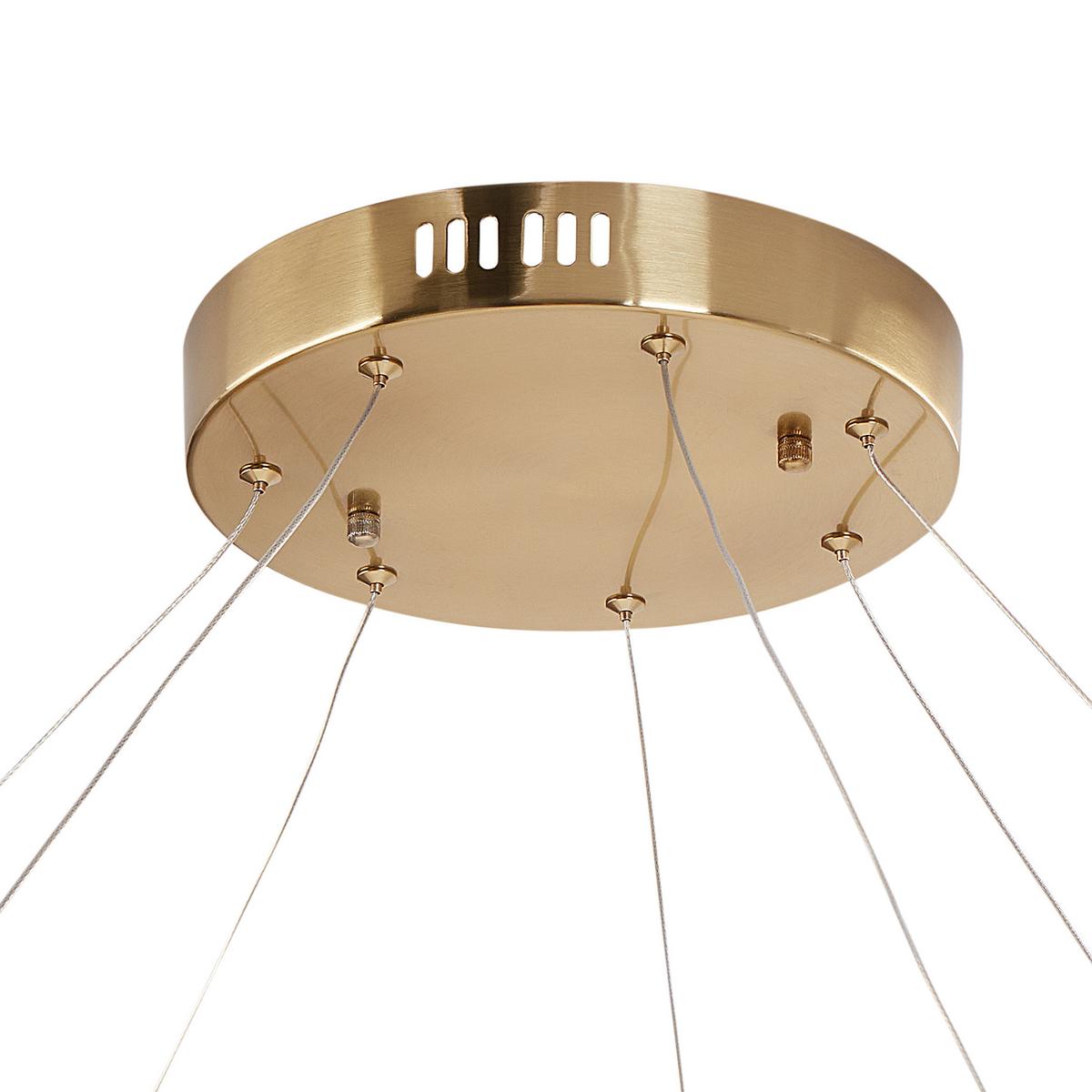 LED-KRONLEUCHTER Gold Perqueno - Goldfarben, Metall (75/75/123cm) - Beliani