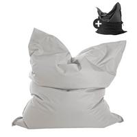 OUTDOOR SITZSACK mit Schutzhülle Der Große - Grau, Textil (130/170/20cm) - Mokebo
