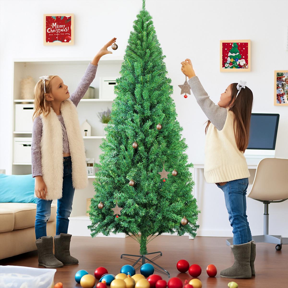 WEIHNACHTSBAUM Thalyn Grün PVC 100/100/210 cm - Grün, Kunststoff (210cm) - ZMH