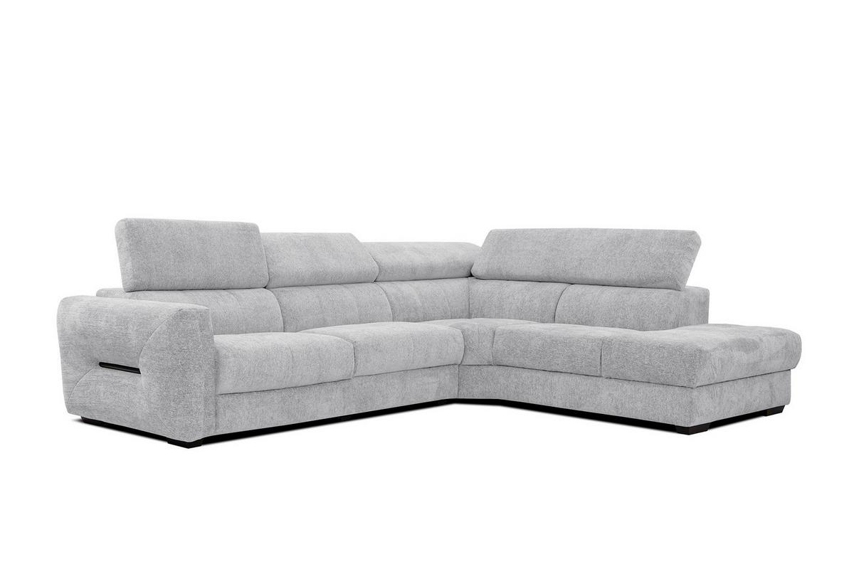 ECKSOFA CALVERA 5-Sitzer, hellgrau - Hellgrau, Holzwerkstoff/Textil (298/239cm) - Wozimo