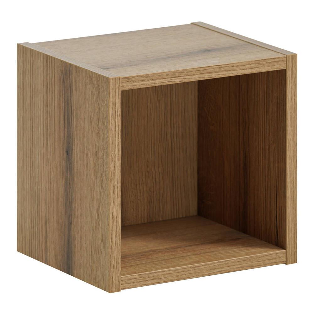 BADEZIMMERREGAL Skelbolu - Eichefarben, Holzwerkstoff (27/25/21cm) - [en.casa]