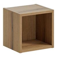 BADEZIMMERREGAL Skelbolu - Eichefarben, Holzwerkstoff (27/25/21cm) - [en.casa]