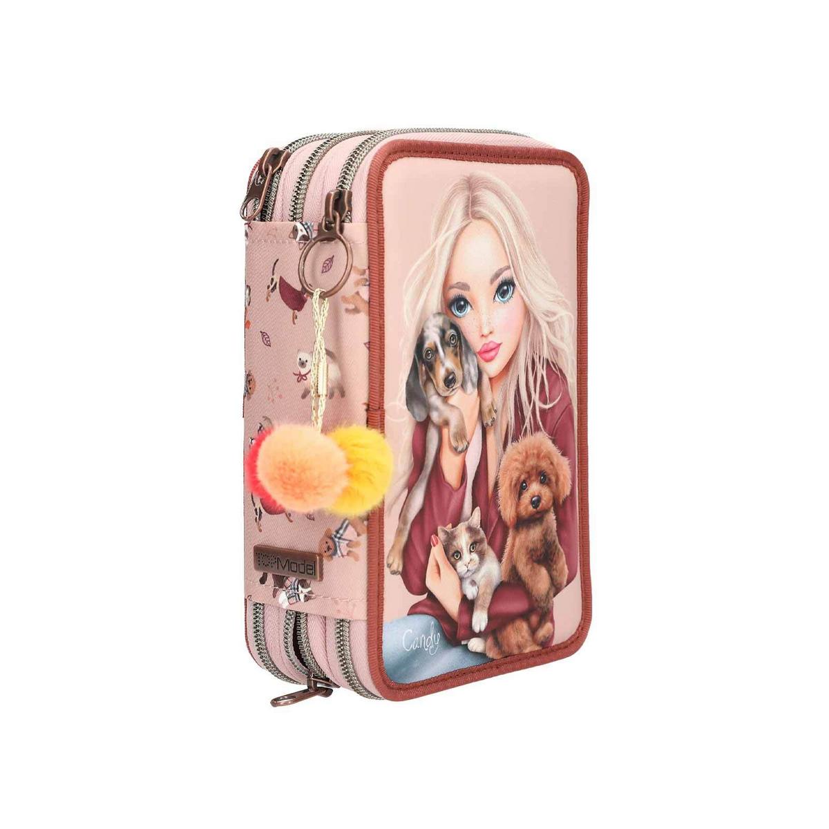 3-FACH FEDERTASCHE FUR-EVER FRIENDS TOPModel rosa 7,5 x 13 x 20 cm - Rosa, Kunststoff (13/20/7.5cm) - Depesche Germany
