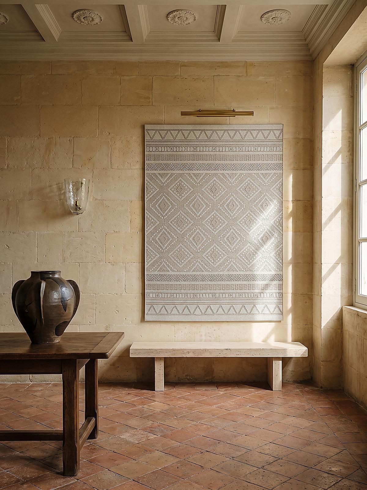 TEPPICH Flachgewebe ESERA Ethno-Rauten Polypropylen Beige 200 x 280 cm - Beige, Textil (200/280cm) - KADIMA DESIGN