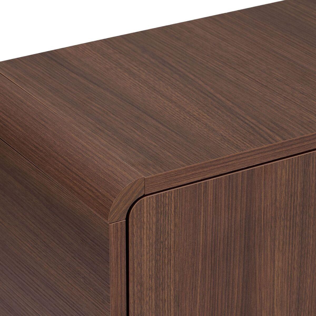 TV-MÖBEL mit 2 Türen, 2 Fächern und abgerundeten Kanten 34/52/180 cm - Naturfarben, Holzwerkstoff (34/52/26cm) - Calicosy