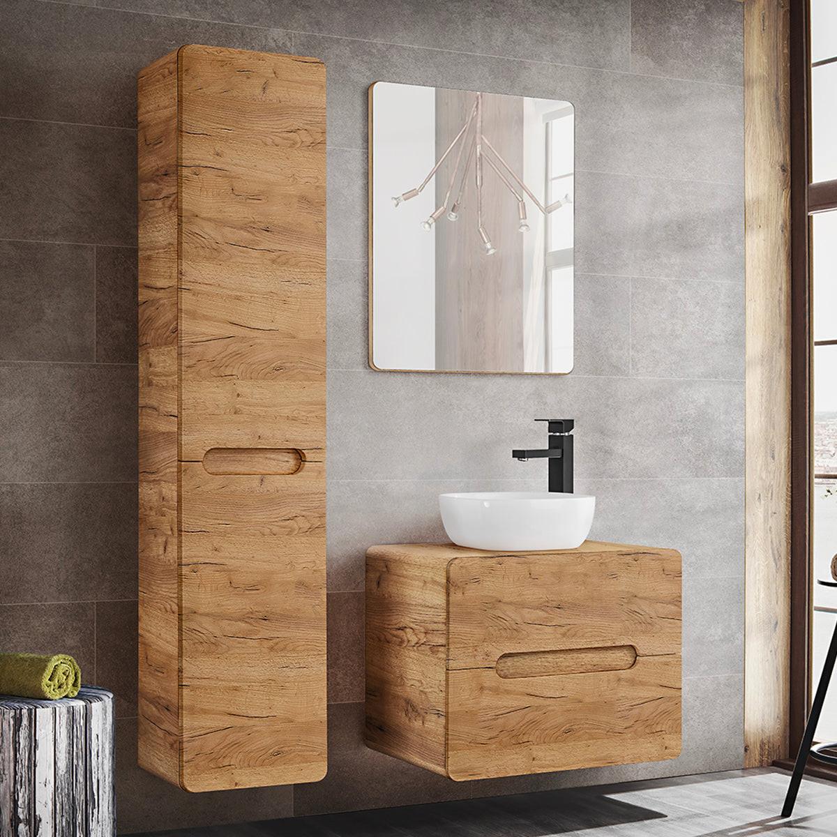 HÄNGESÄULE Arun Holz - Braun, Holzwerkstoff (35/170/32cm) - Petits-meubles