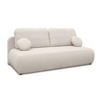 SCHLAFSOFA CLAIRE, zweisitzig, mit Schlaffunktion, Neve 03 - Creme, Textil (208/90/95cm) - Lookway