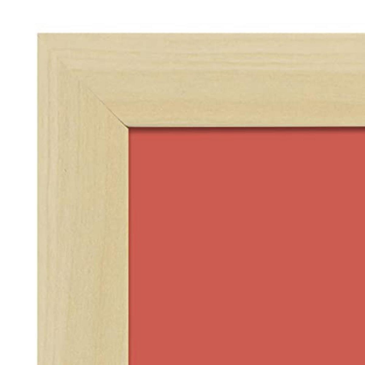 POSTER Set mit 4 Welt TypografieStil A3 Rahmen aus hellem Holz - Beige, Papier (29.7/3cm) - Nacnic