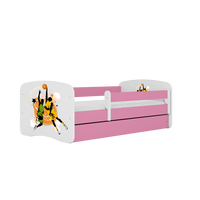 KINDERBETT Basketball mit Schublade und Matratze 140/70 - Rosa, Holzwerkstoff (70/140cm) - RAUMHIRSCH FURNITURE